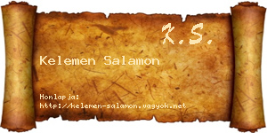 Kelemen Salamon névjegykártya